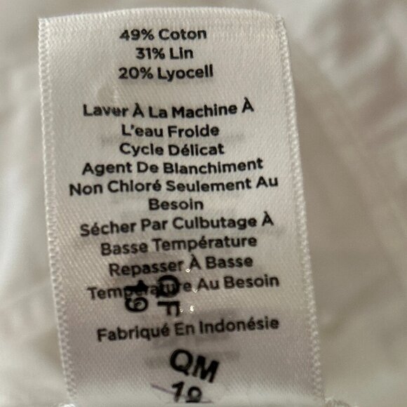 Talbots SZ M Linen Cotton Blend White Blazer / Jacket Essential Preppy Timeless - Picture 10 of 10